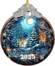 2025 Edition Crystal Snowflake Ornament Christmas Tree Ornament Home Decor Gift (2025-Transparent)