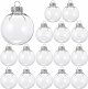 50 PCS Christmas Iridescent Ornaments,Clear Plastic Bubbles Hanging Filled Ornaments,Christmas DIY Hanging Rainbow Ball 5 Different Sizes for Xmas Tree Wedding Party Birthday Home Decorations